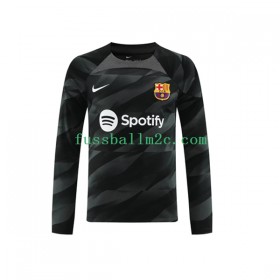 Fußballtrikots FC Barcelona Torwart Auswärts Trikotsatz 2023-2024 Langarm